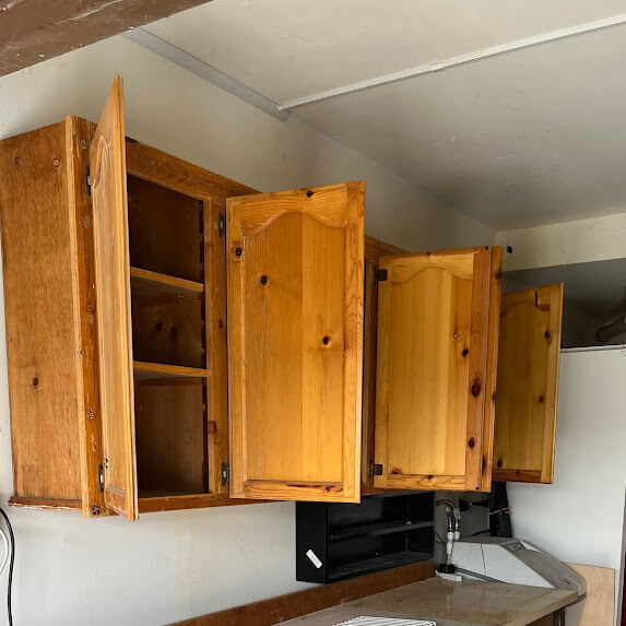 Empty Cabinets on a wall